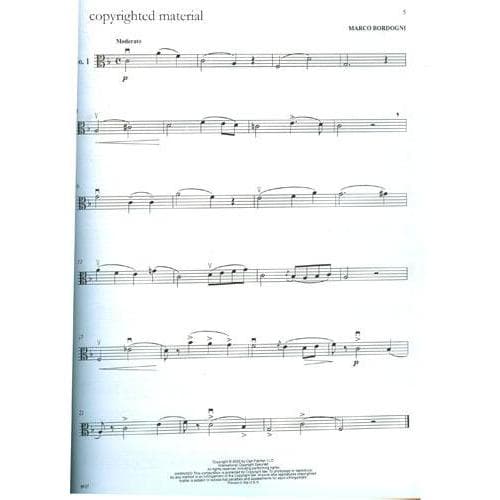 Melodious Etudes for Viola (selected from the vocalises of Marco Bordogni) - Viola solo - edited by Doris Gazda - Carl Fischer Edition - Image 4