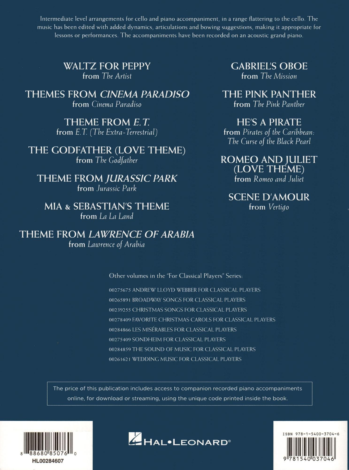 Movie Themes for Classical Players - Cello and Piano - with Online Audio Accompaniment/Sheet Music - Hal Leonard - Image 4