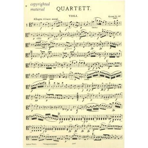 Mozart, WA - String Quartets, Volume 1: The 10 Famous Quartets - Two Violins, Viola, and Cello - edited by Andreas Moser and Hugo Becker - Edition Peters - Image 4