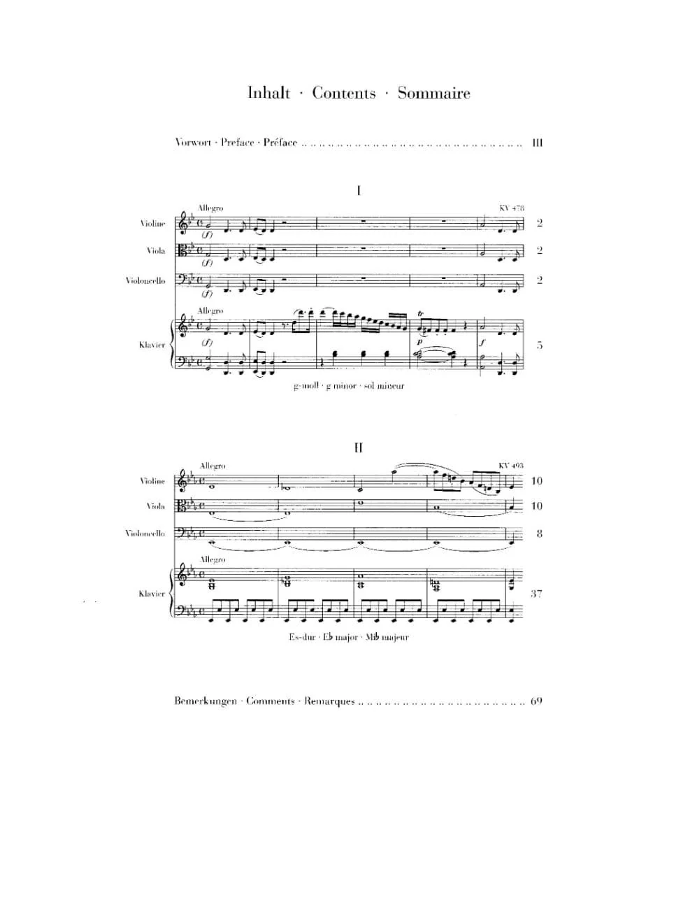Mozart, WA - Piano Quartets, K 478 and 493 - Violin, Viola, Cello, and Piano - edited by Ernst Herttrich - G Henle Verlag URTEXT - Image 2