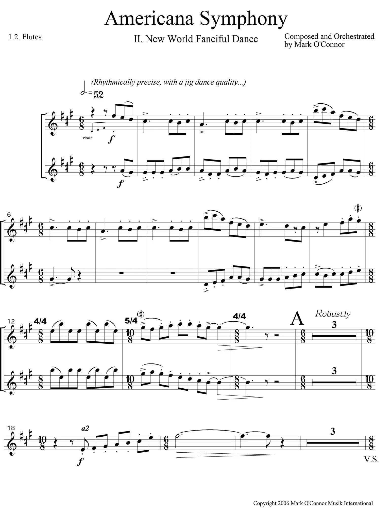 O'Connor, Mark - Americana Symphony "Variations on Appalachia Waltz" - Wind Parts - Digital Download - Image 4