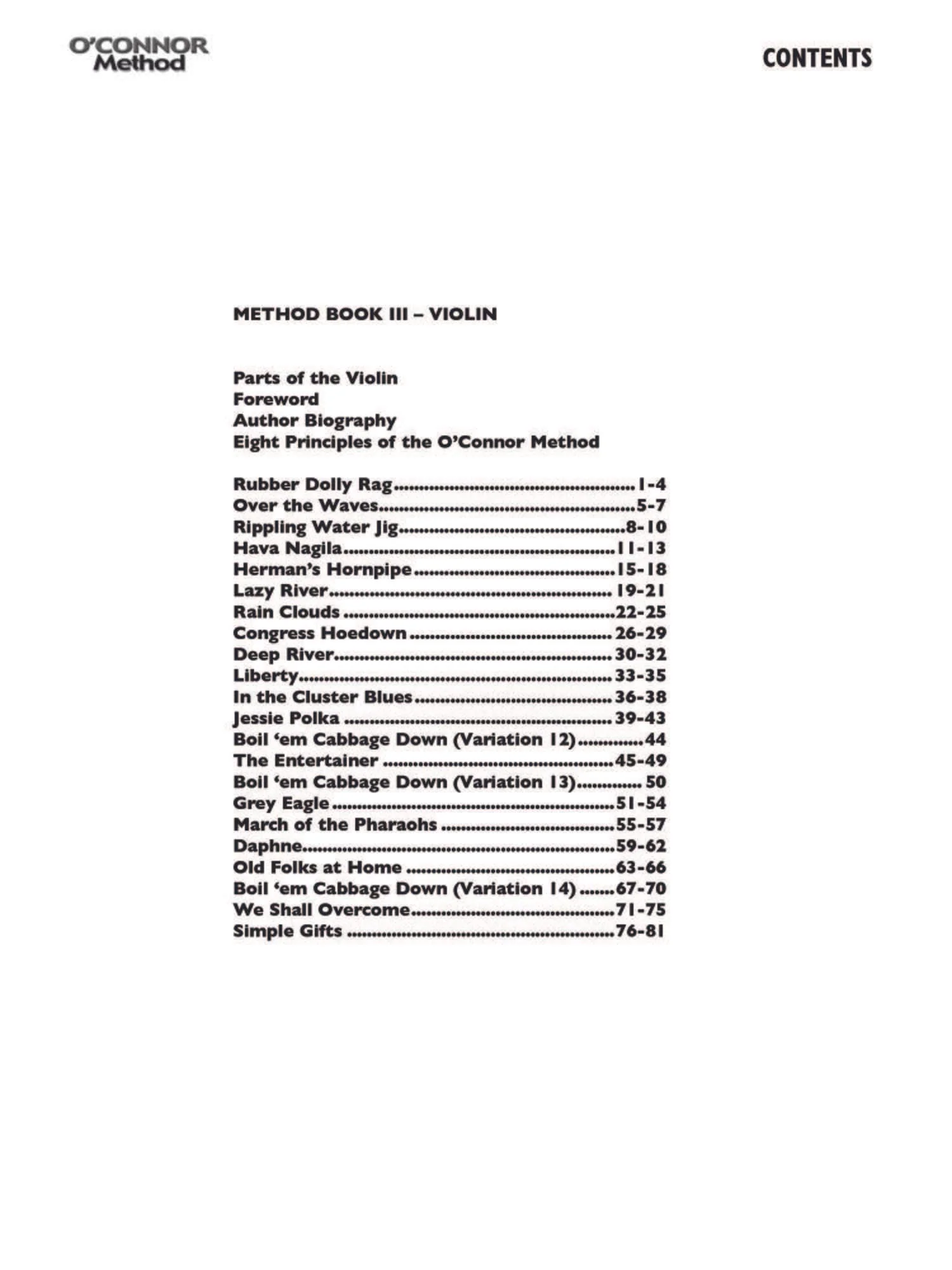 O'Connor Violin Method Book III - Digital Download - Image 2