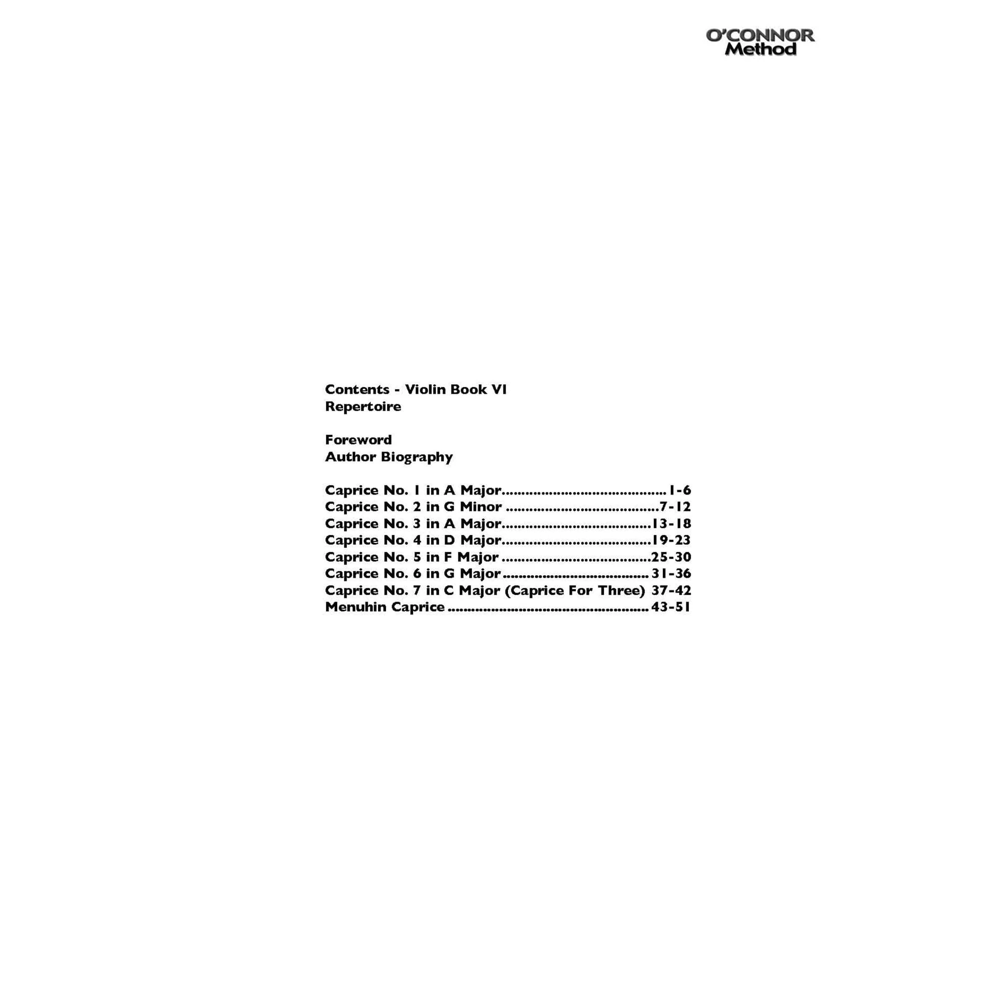 O'Connor Violin Method Book VI Repertoire - Image 2