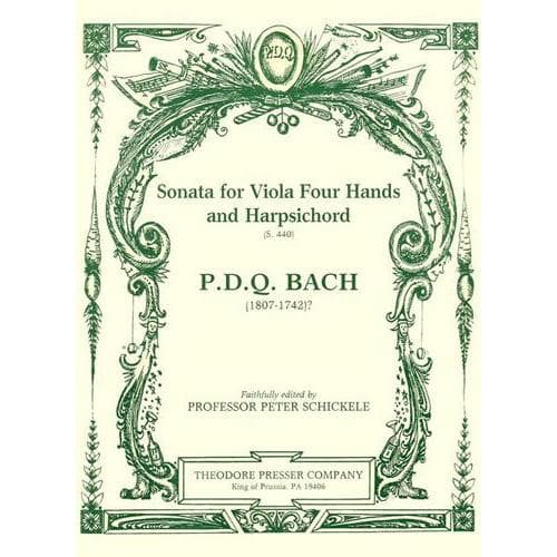 Bach, PDQ - Sonata for Viola Four Hands and Harpsichord - "edited" by Peter Schickele - Theodore Presser Publication