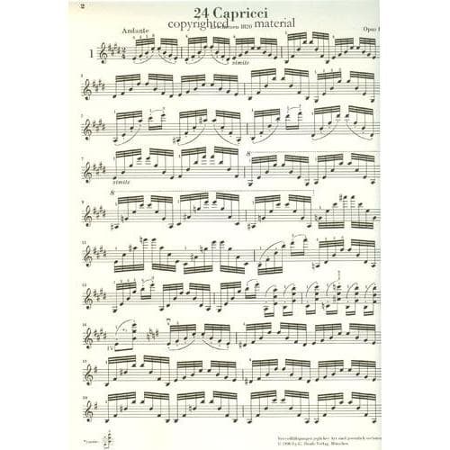 Paganini, Niccolò - 24 Caprices, Op 1 - Violin solo - Urtext Edition - Published by G Henle Verlag - Image 4