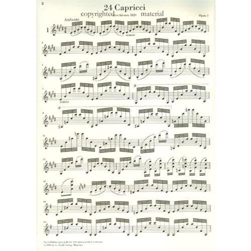 Paganini, Niccolò - 24 Caprices, Op 1 - Violin solo - Urtext Edition - Published by G Henle Verlag - Image 6