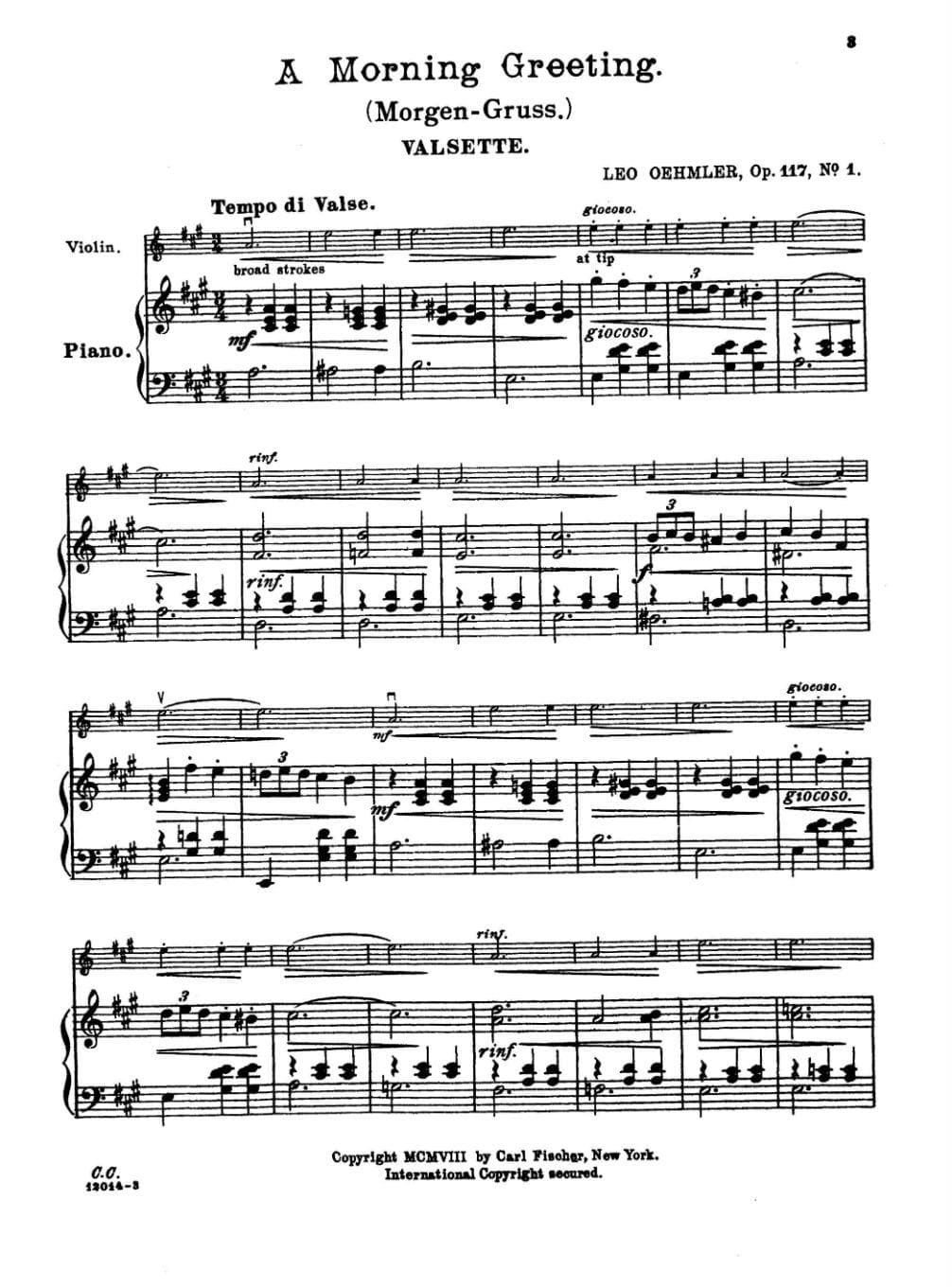 Perlman - Violinist's First Solo Album Volume One For Violin Solo, Piano Published by Carl Fischer - Image 3