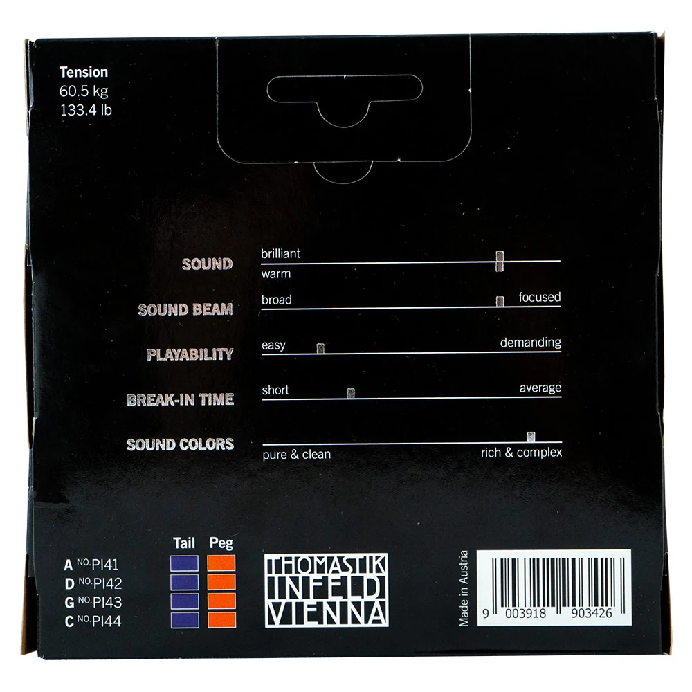 Thomastik-Infeld Peter Infeld (PI) Cello String Set - 4/4 Size - Medium Gauge - Image 2