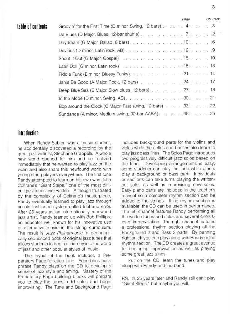 Sabien / Phillips - Jazz Philharmonic Violin Part Published by Alfred Music Publishing - Image 2