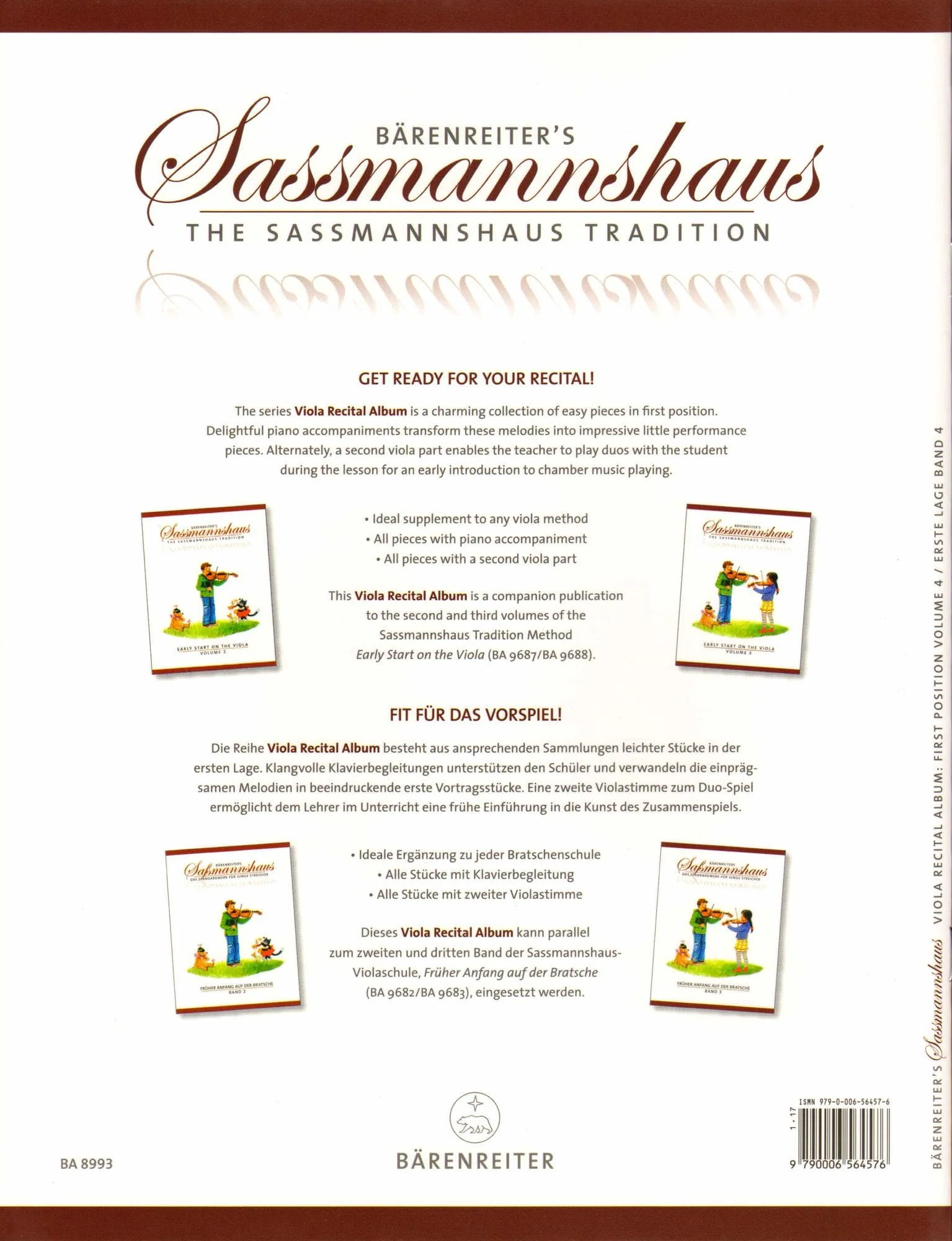 Sassmannshaus Viola Recital Album Volume 4 - Image 5