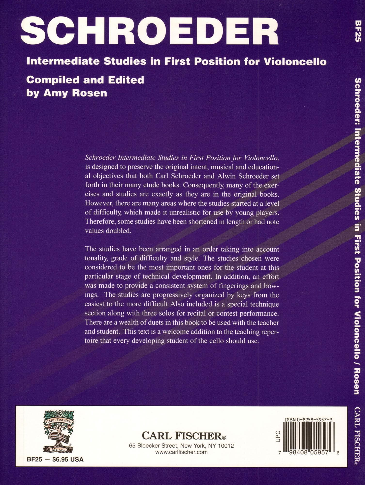 Schroeder/Rosen - Intermediate Studies in 1st Position For Cello Published by Carl Fischer - Image 4