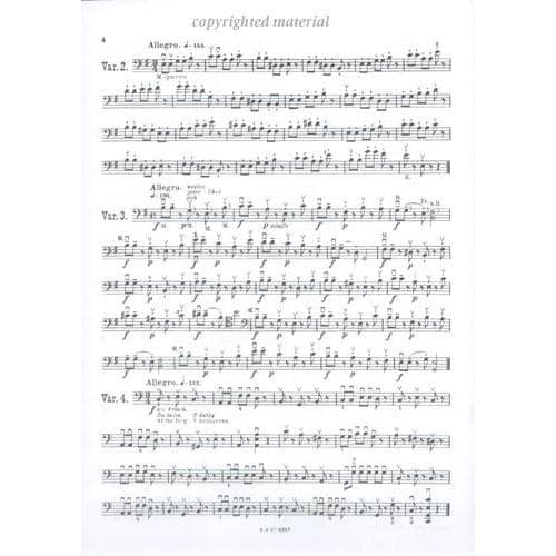 Sevcik, Otakar - 40 Variations Op 3 For Cello Edited by Feuillard Published by Bosworth and Co - Image 2