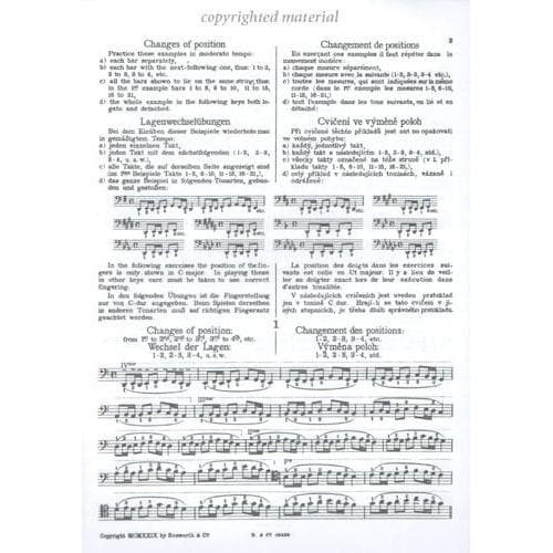 Sevcik, Otakar - Changes of Position & Preparatory Scale Studies For Cello Edited by Boyd Published by Bosworth and Co - Image 2