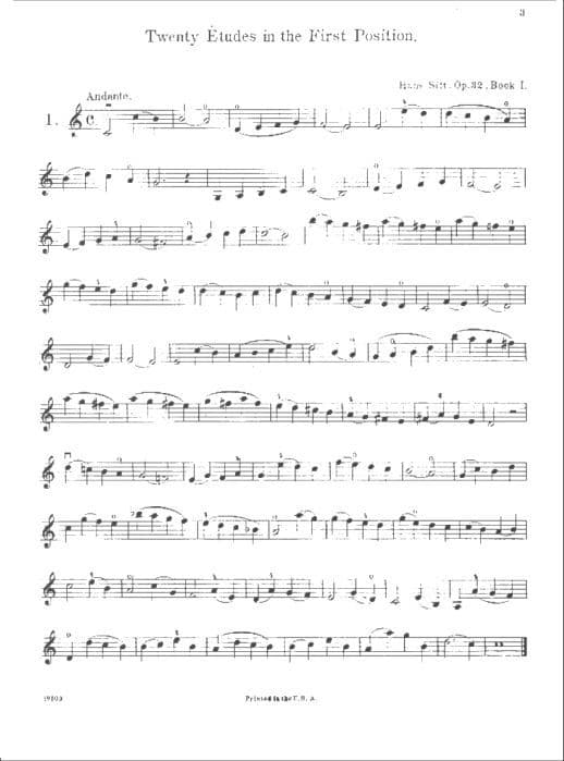 Sitt, Hans - 20 Etudes for Violin, Op 32 Book 1 - Violin - G Schirmer - Image 2