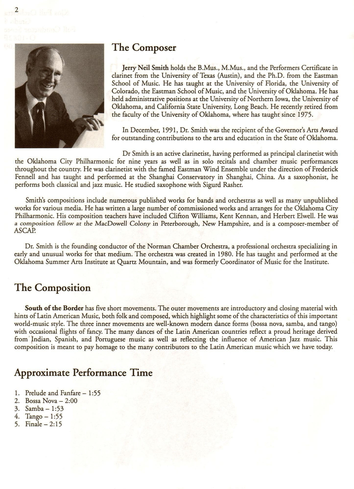 Smith, Jerry N. - South of the Border - Full Orchestra - Published by Neil A. Kjos Music Company - Image 2