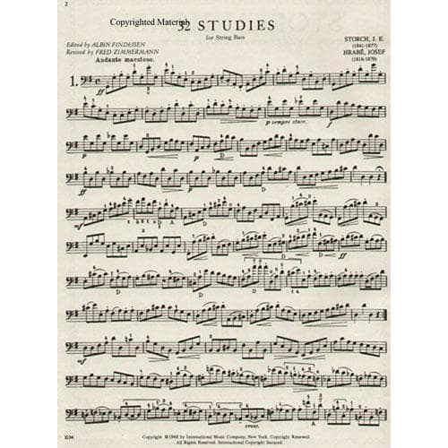 Storch / Hrabe - 57 Studies Volume 1 For Bass Published by International Music Company - Image 2
