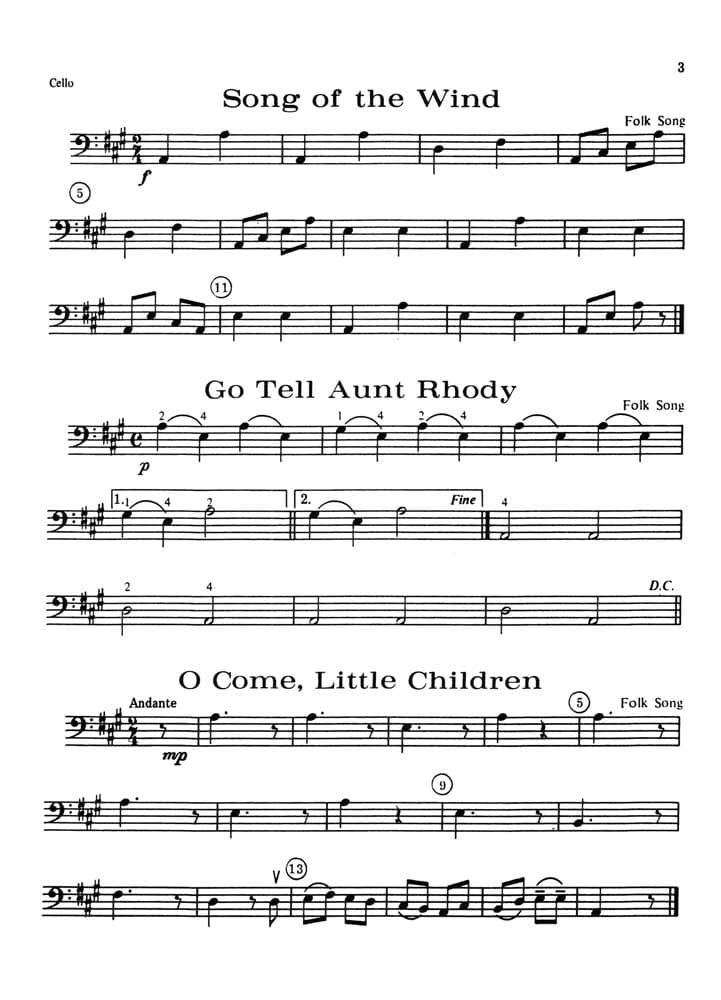 String Orchestra Accompaniments to Solos from Suzuki Violin School, Volumes 1 and 2 - Cello - Image 2