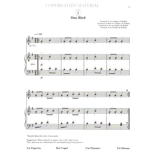 Suzuki Recorder School Piano Accompaniment, Volume 1, Alto - Image 3