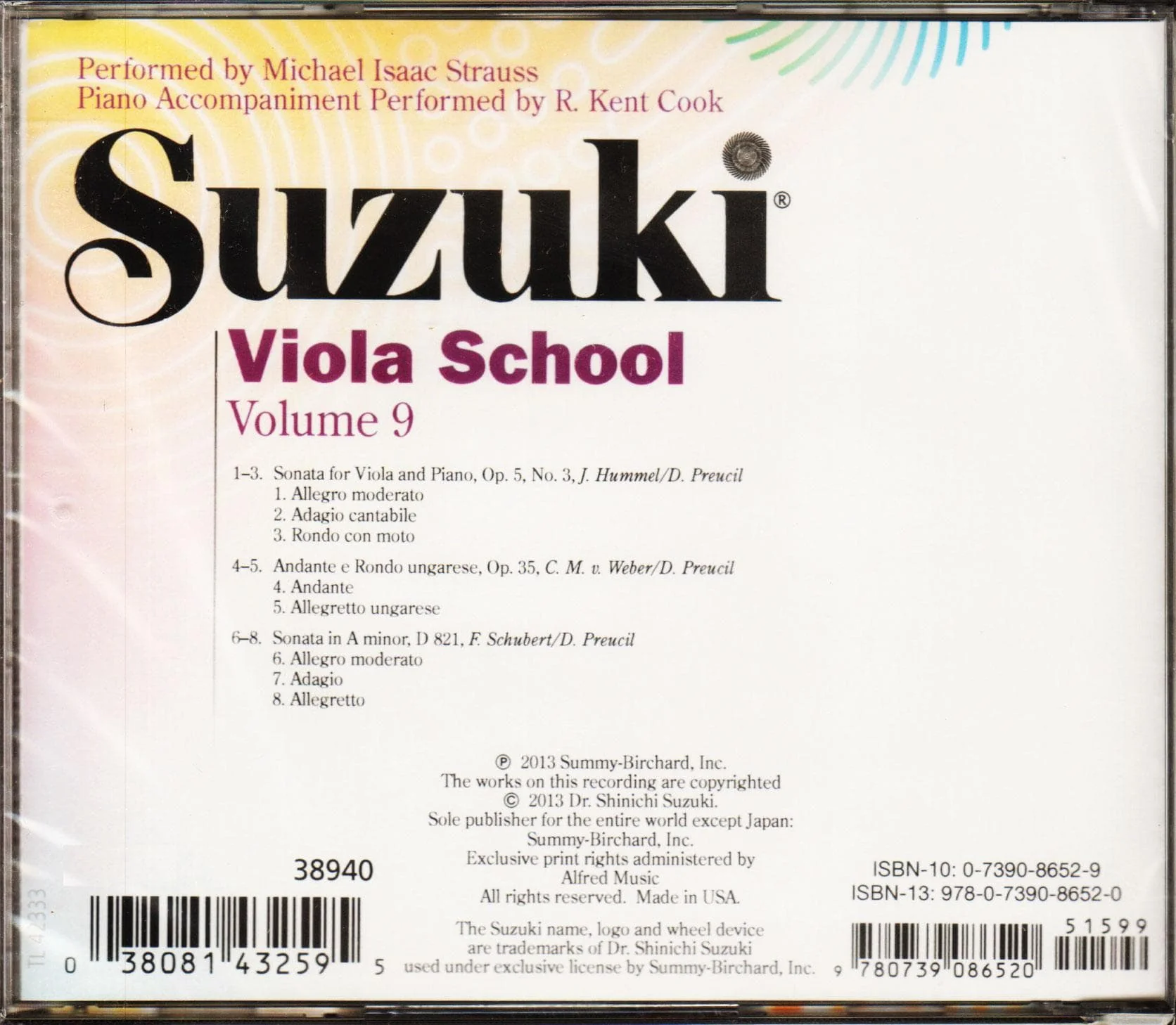 Suzuki Viola School CD, Volume 9, Performed by Strauss - Image 2
