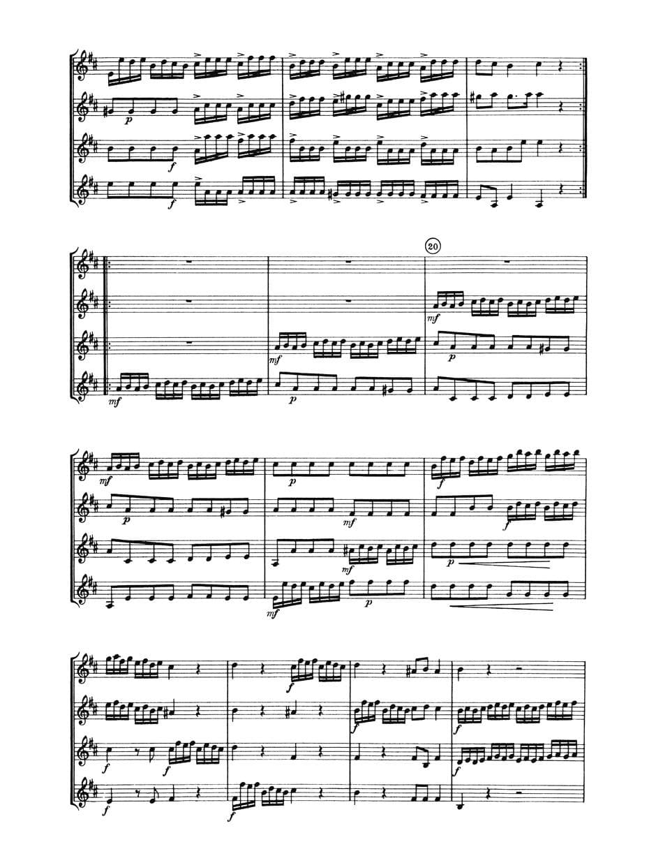 Telemann, Georg Philipp - Concerto in D Major, TWV 40:202 - for Four Violins - Barenreiter URTEXT - Image 3