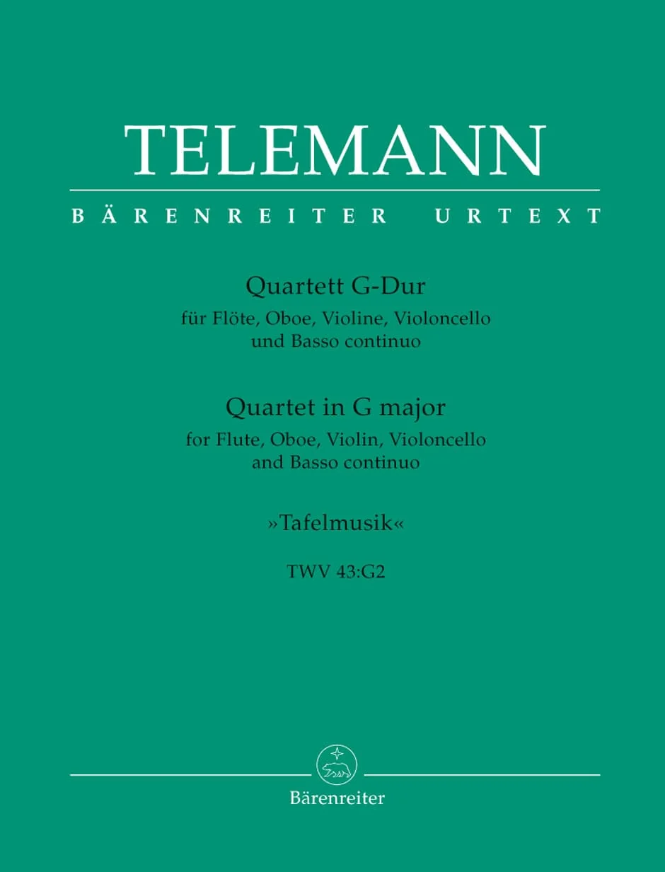 Telemann, Georg Philipp - Quartet in G Major, TWV 43:G2 URTEXT Published by Barenreiter