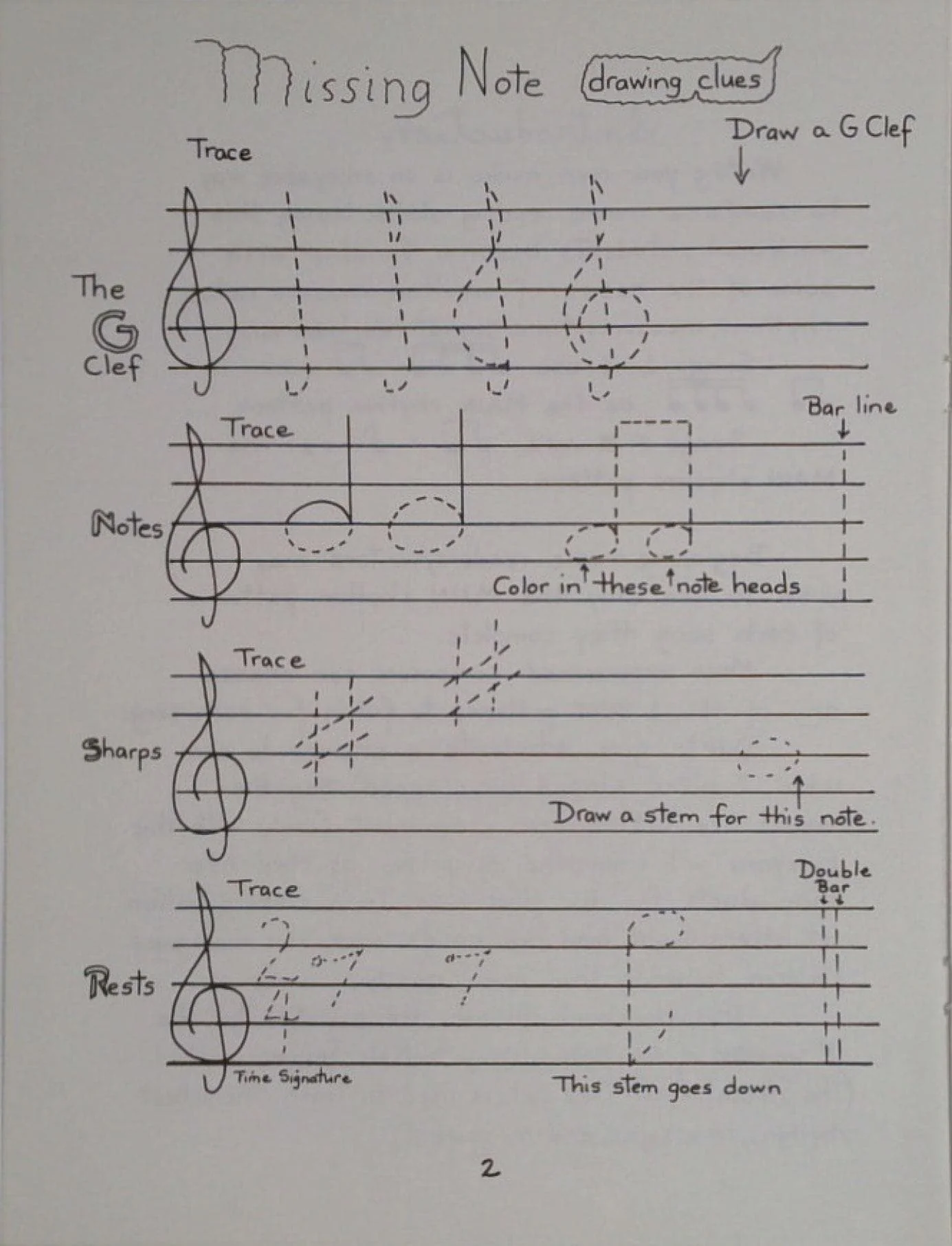 The Missing Note Music Book - Workbook for Strings by Evelyn Avsharian - Digital Download - Image 2