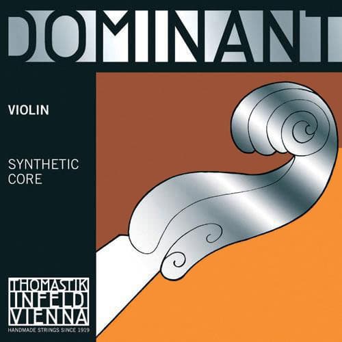 Thomastik-Infeld Dominant Violin String Set - Steel E - 4/4 Size - Medium Gauge - Loop End