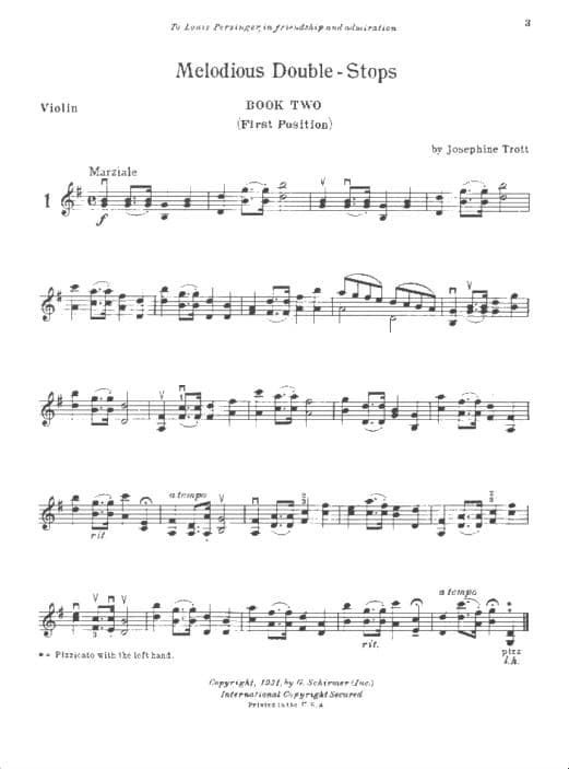 Trott - Melodious Double-Stops, Book 2 - Violin - published by G Schirmer - Image 2