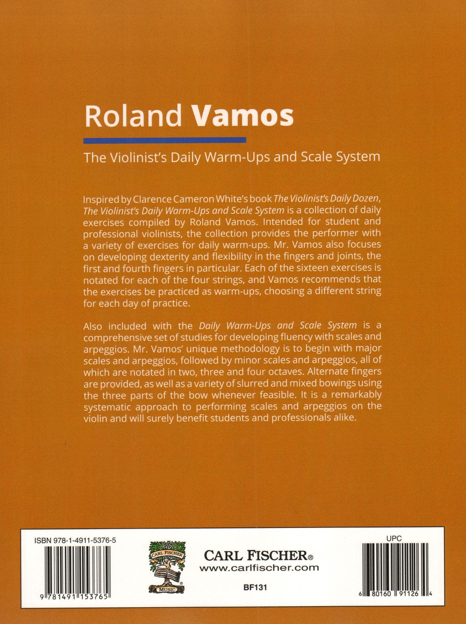 Vamos, Roland - The Violinist's Daily Warm Ups and Scale System - Carl Fischer - Image 4