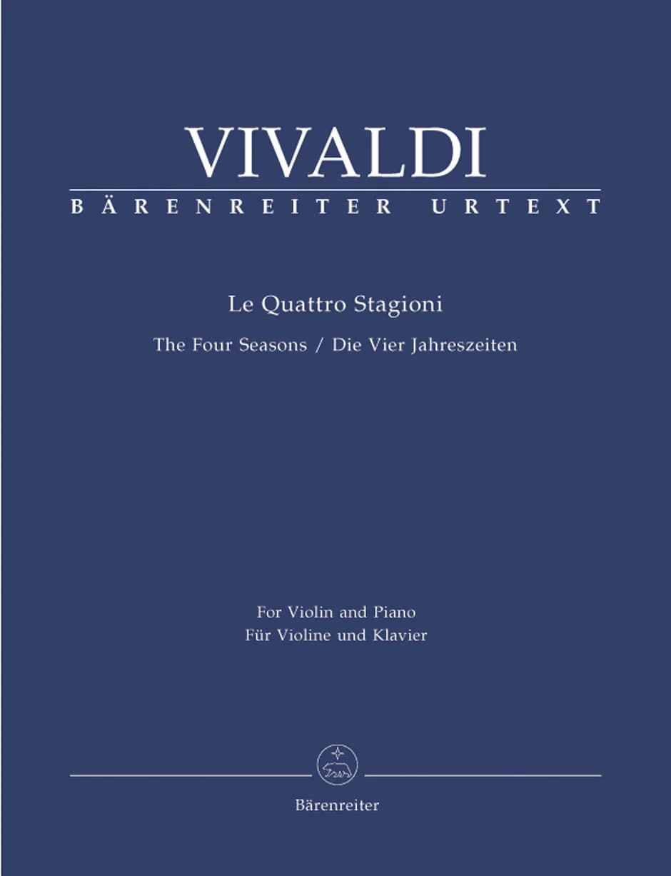 Vivaldi, Antonio - Four Seasons ( Complete ) For Violin and Piano URTEXT Published by Barenreiter