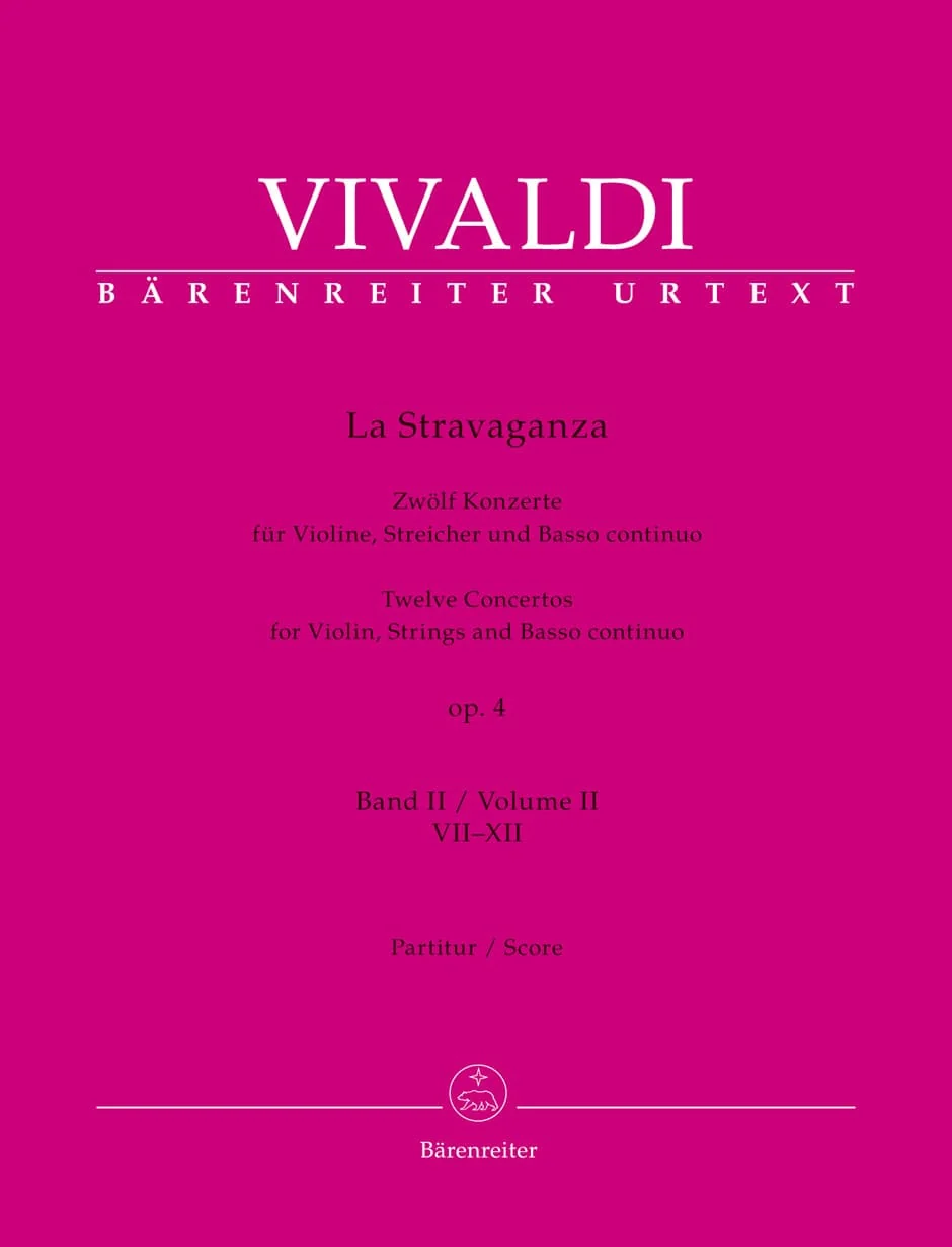 Vivaldi, Antonio - La Stravaganza Vol 2, 7-12 - Op 4 - for Violin and Piano - Barenreiter URTEXT