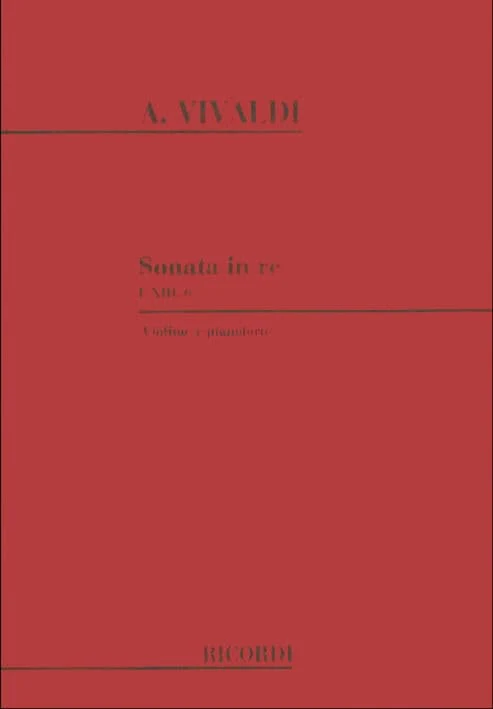 Vivaldi, Antonio - Sonata in D Major, RV 10 (F XIII, No 6) - for Violin and Piano - Ricordi