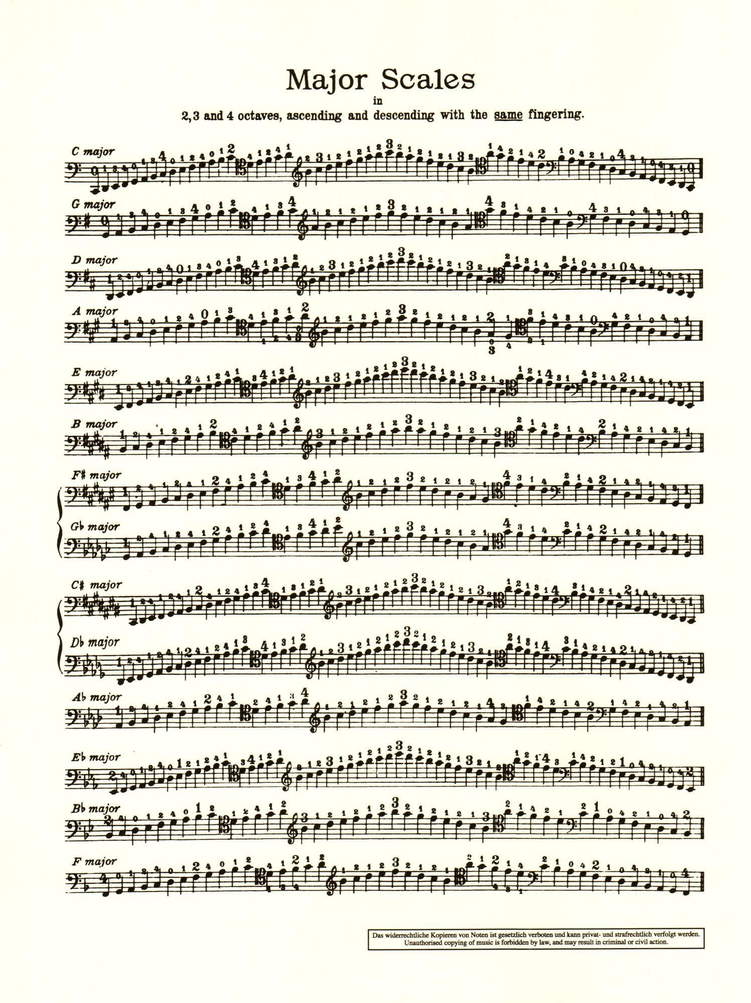 Whitehouse - Tabb Scale & Arpeggio Album, for Cello Published by Schott Music - Image 2