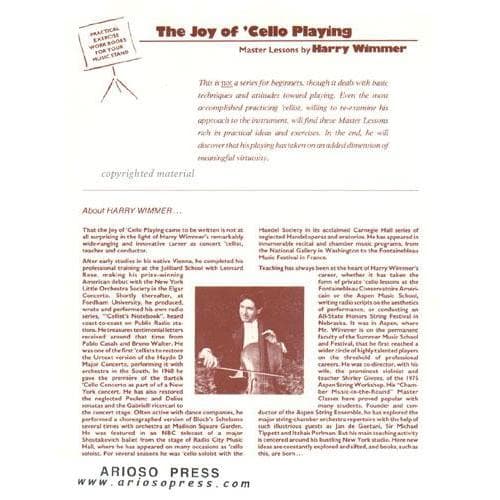 Wimmer The Joy of Cello Playing - Master Lesson 6. Published by Arioso Press. - Image 5