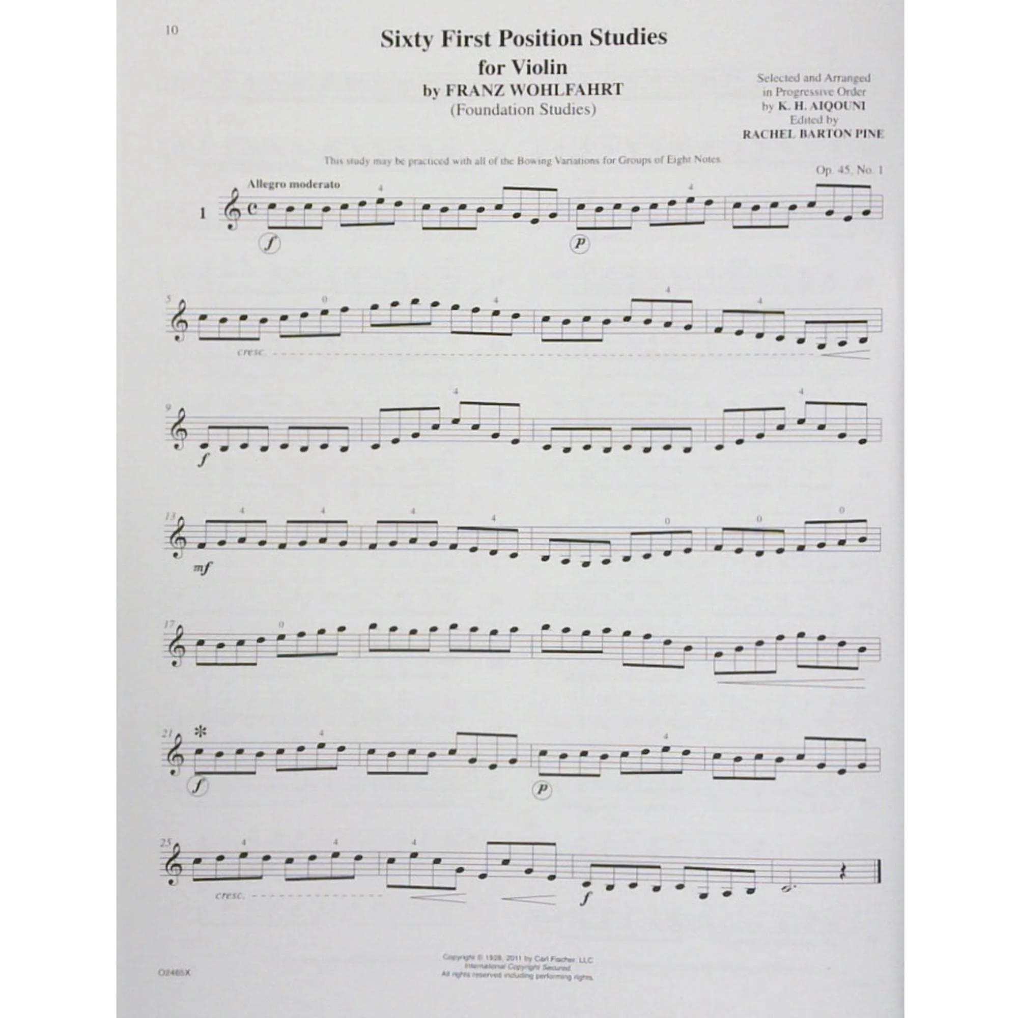 Wohlfahrt, Franz - Foundation Studies for the Violin - Book 1 - Arranged by KH Aiqouni - Digital Video Performed by Rachel Barton Pine - Carl Fischer Publications - Image 3