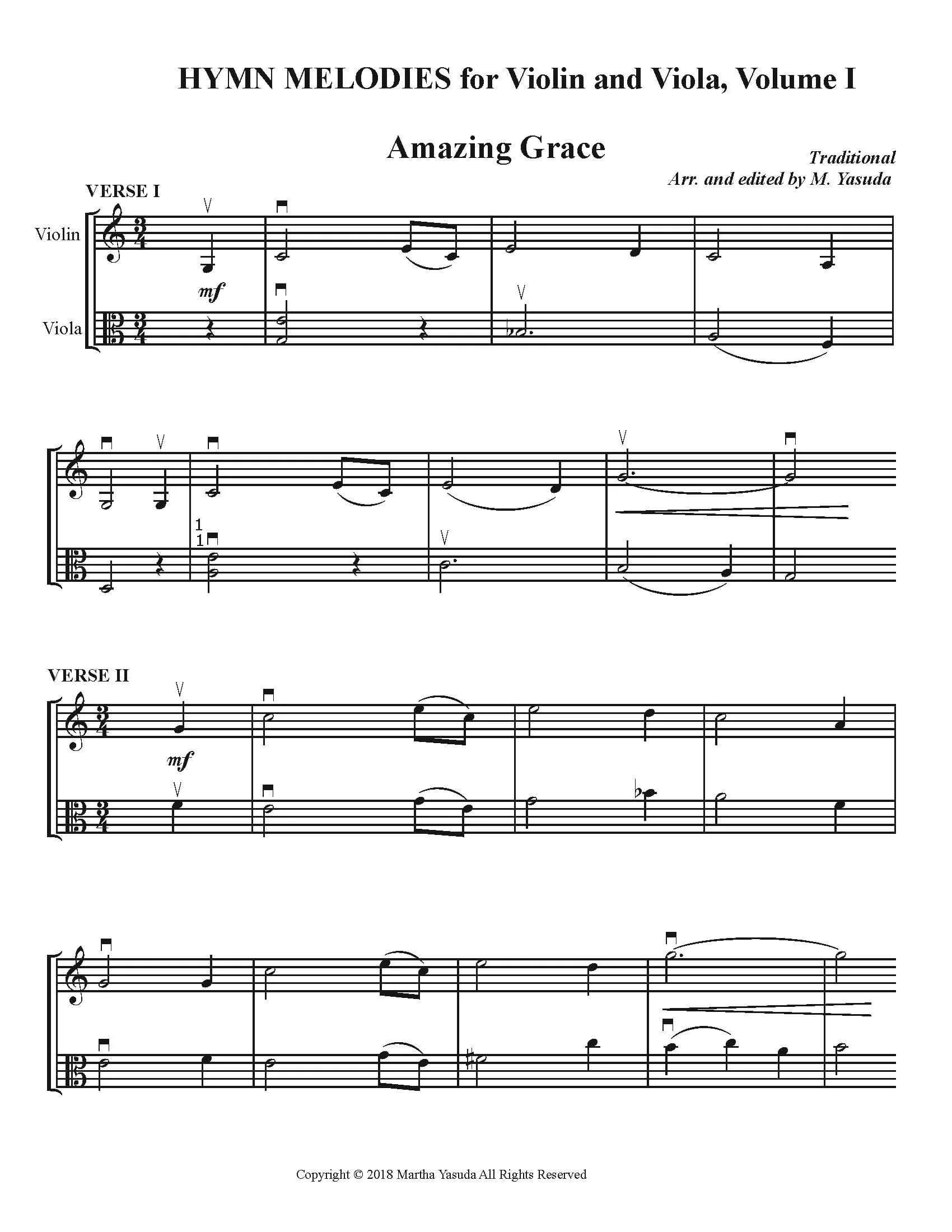 Yasuda Hymn Melodies Violin & Viola Vol 1 Digital - Image 2