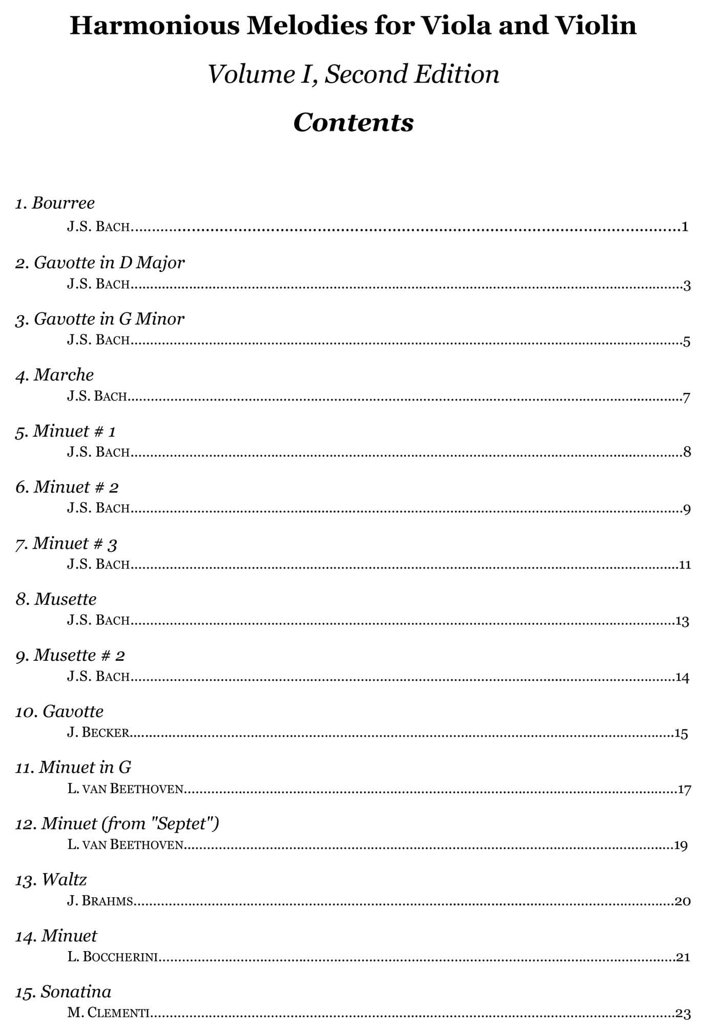Yasuda, Martha - Harmonious Melodies For Viola And Violin, Volume I - Digital Download - Image 2