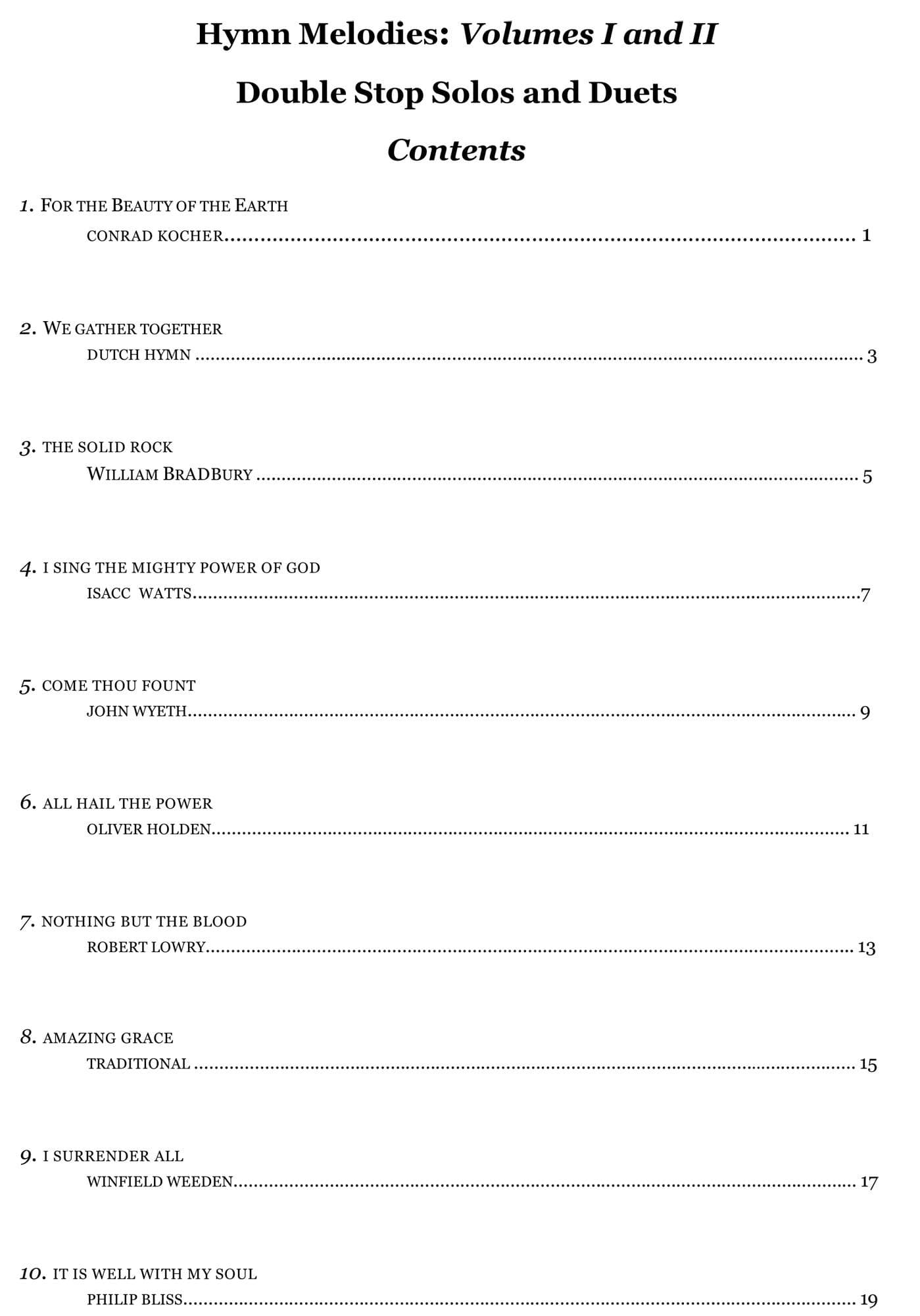 Yasuda, Martha - Hymn Melodies: Double Stop Solos and Duets For Violin, Volume II - Digital Download - Image 3