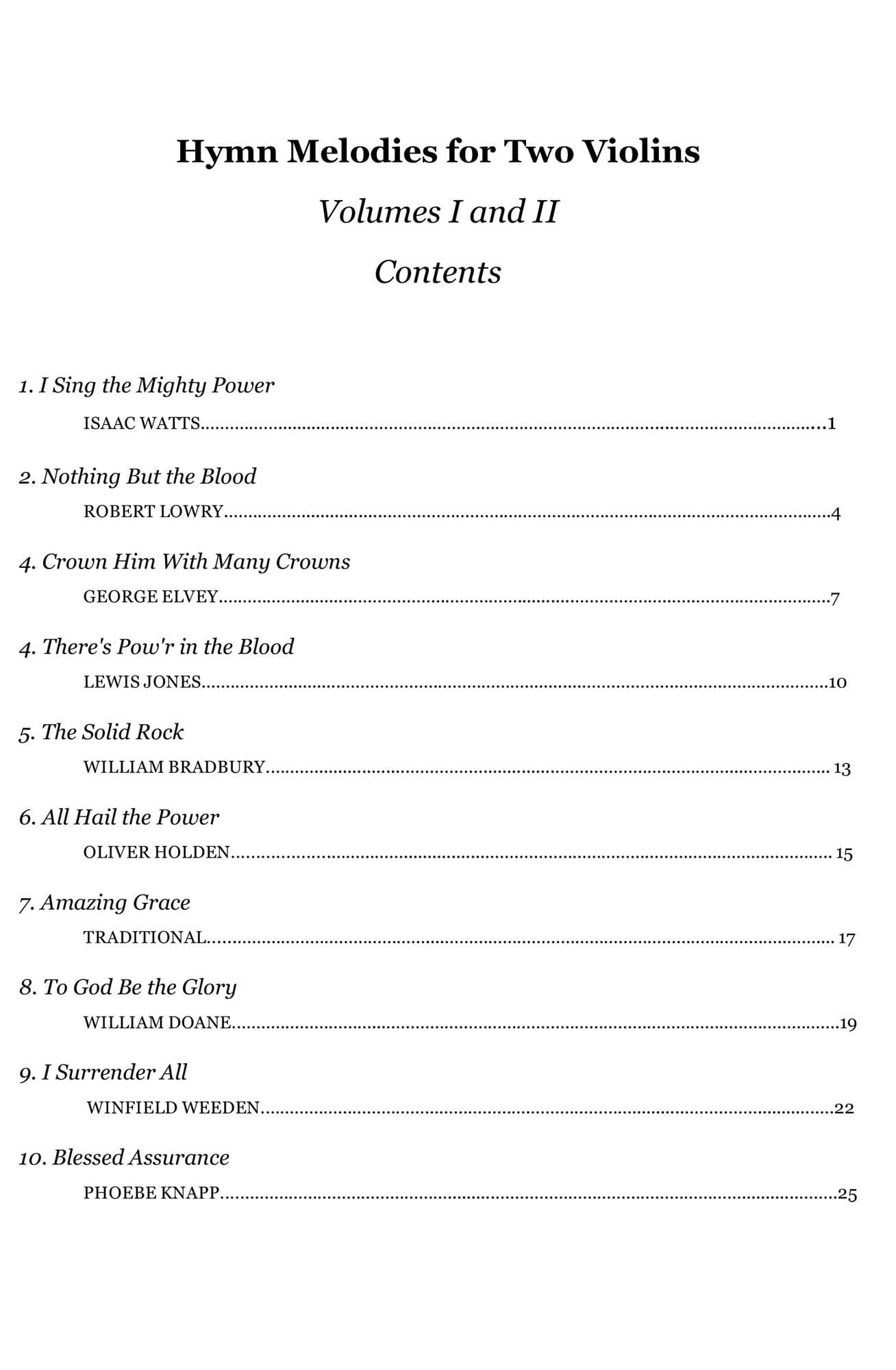 Yasuda, Martha - Hymn Melodies For Two Violins, Volume I - Digital Download - Image 3