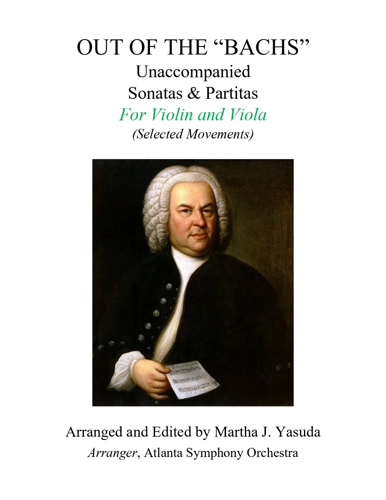 Yasuda, Martha - Out of the "Bachs", Selections from Unaccompanied Sonatas & Partitas for Violin and Viola - Digital Download